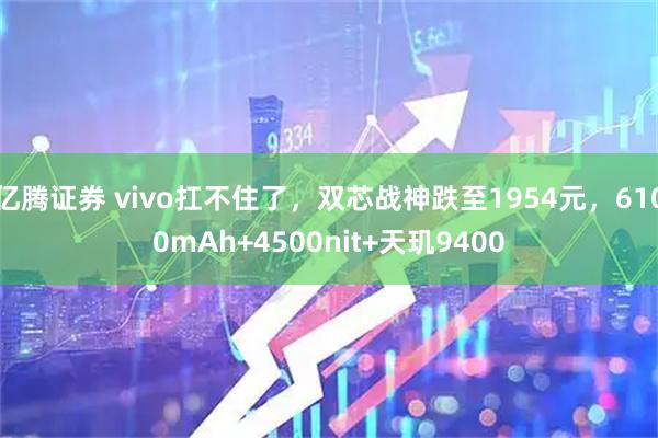 亿腾证券 vivo扛不住了，双芯战神跌至1954元，6100mAh+4500nit+天玑9400